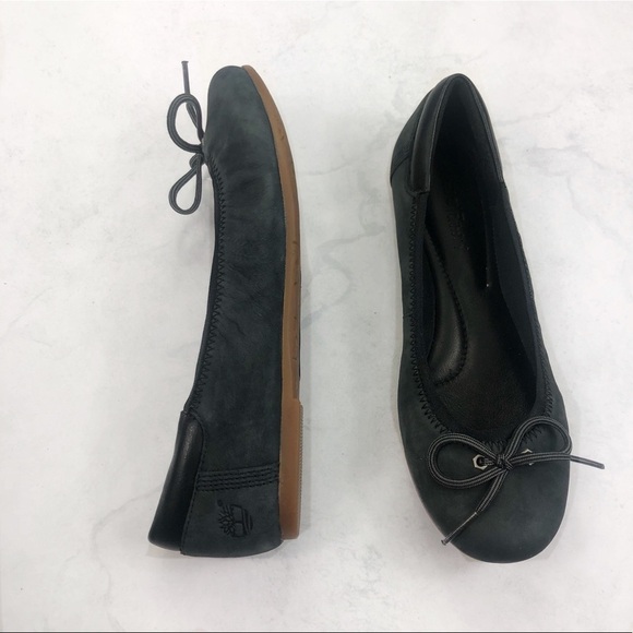 [Timberland] Navy Leather Flats